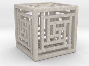 Cube Lattice in Natural Sandstone