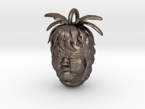 Pineapple Sour Face in Polished Bronzed Silver Steel