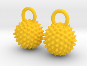 Ragweed Pollen Earrings - Nature Jewelry in Yellow Processed Versatile Plastic