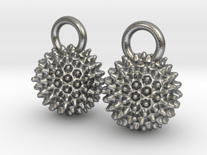 Ragweed Pollen Earrings - Nature Jewelry in Natural Silver