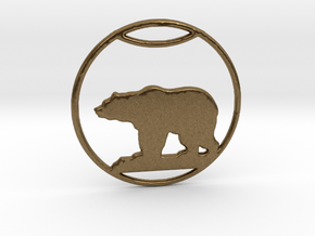 Polar Bear Pendant in Natural Bronze: Large