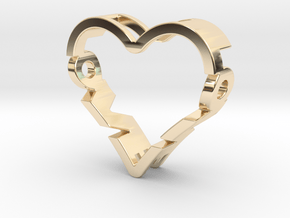 Hidden Love Pendant in 14k Gold Plated Brass