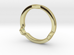 HEX 3 Ring - Slim edition in 18k Gold Plated Brass: 4 / 46.5