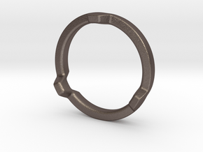 HEX 3 Ring - Slim edition in Polished Bronzed Silver Steel: 4.5 / 47.75