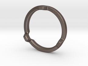 HEX 3 Ring - Slim edition in Polished Bronzed Silver Steel: 5.75 / 50.875