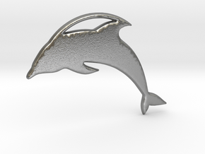 The Dolphin Necklace in Natural Silver