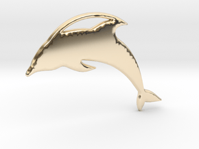 The Dolphin Necklace in 14K Yellow Gold