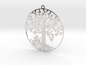  Cats Under A Tree  in Rhodium Plated Brass