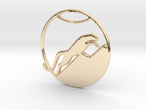 The Snow Leopard Necklace in 14K Yellow Gold