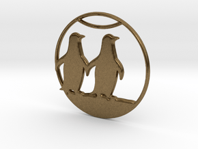 The Penguins Couple Necklace in Natural Bronze