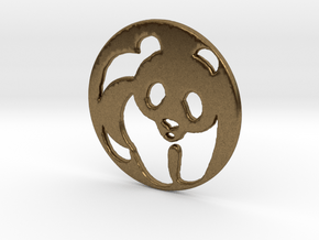 The Panda Pendant in Natural Bronze