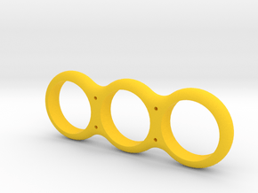 Simple Fidget Spinner w/ holes in Yellow Processed Versatile Plastic