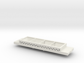 40 Foot Rodgers Ballast Car HO scale in White Natural Versatile Plastic