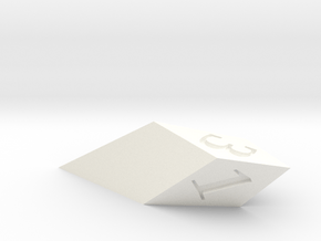 shard dice in White Processed Versatile Plastic: d3