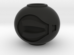 Hot Air Balloon Charm in Black Natural Versatile Plastic