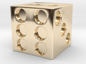 DICE in 14k Gold Plated Brass