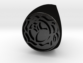 Utena Ring Size 6.5 in Matte Black Steel