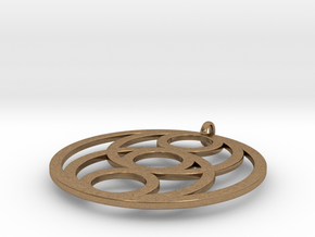 6 Circles Pendant in Natural Brass