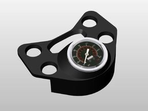 Honda Grom Viair 1.5" Gauge Mount Logan in Black Natural Versatile Plastic