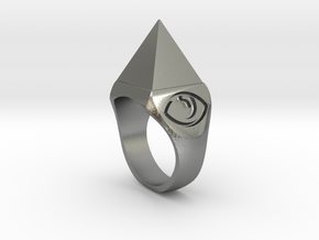 Mystical Pyramid Ring in Natural Silver