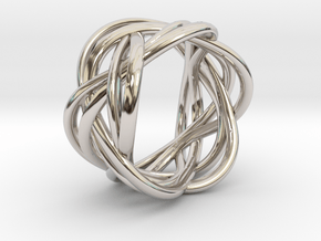 Ring of Streams in Rhodium Plated Brass