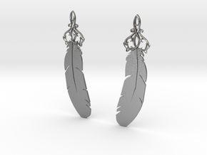 Ohrring "Feder" /  in Natural Silver