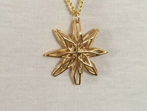 Star Voronoi in 14k Gold Plated Brass