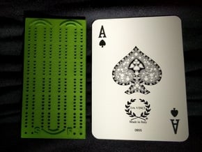 Cribbage Board - Small in Green Processed Versatile Plastic