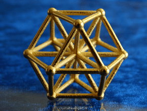 Vector Equilibrium - Cube Octahedron in Polished Gold Steel