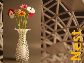 Vase Nest in White Natural Versatile Plastic