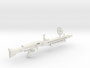 1:18 MG42 German Machine Gun in White Natural Versatile Plastic
