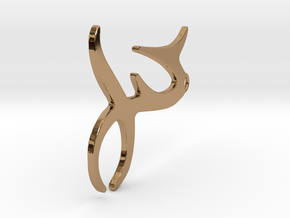 Capricorn Earing in Polished Brass