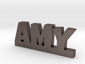 AMY Lucky in Polished Bronzed Silver Steel