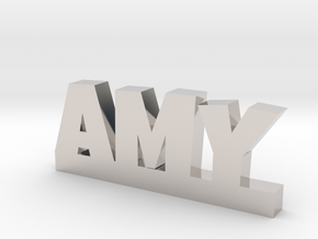 AMY Lucky in Rhodium Plated Brass