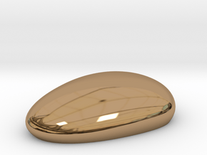 Metal Pebble paperweight in Polished Brass