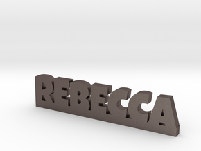 REBECCA Lucky in Polished Bronzed Silver Steel
