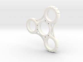Penny Fidget Spinner in White Processed Versatile Plastic