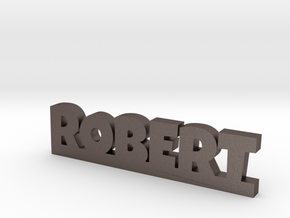 ROBERT Lucky in Polished Bronzed Silver Steel