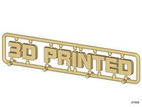 Sign "3D Printed" #1 in Natural Sandstone