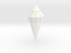 shard dice in White Processed Versatile Plastic: d00