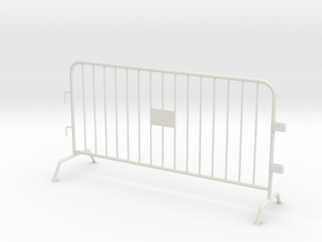 Steel Barricade 1:15 Scale in White Natural Versatile Plastic
