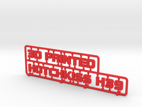 Sign "3D Printed" #2 in Red Processed Versatile Plastic
