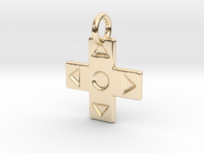 D-Pad Pendant in 14K Yellow Gold