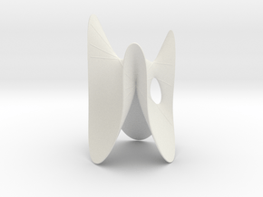 Cubic KM 15 cylinder cut with lines in White Natural Versatile Plastic