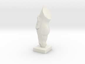 MARWARI HORSE HEAD Remastered Digital Sculpture  in White Natural Versatile Plastic