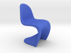 1/12 Doll House Chair Version 1 in Blue Processed Versatile Plastic