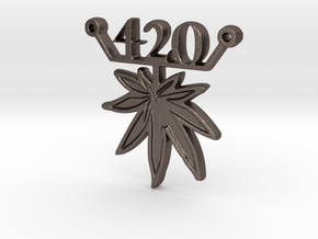 420 leaf d in Polished Bronzed Silver Steel