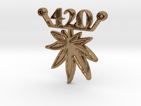 420 leaf d in Natural Brass