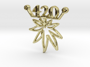 420leafC in 18k Gold Plated Brass