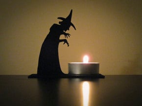 Tea Light Wicked Witch in Black Natural Versatile Plastic